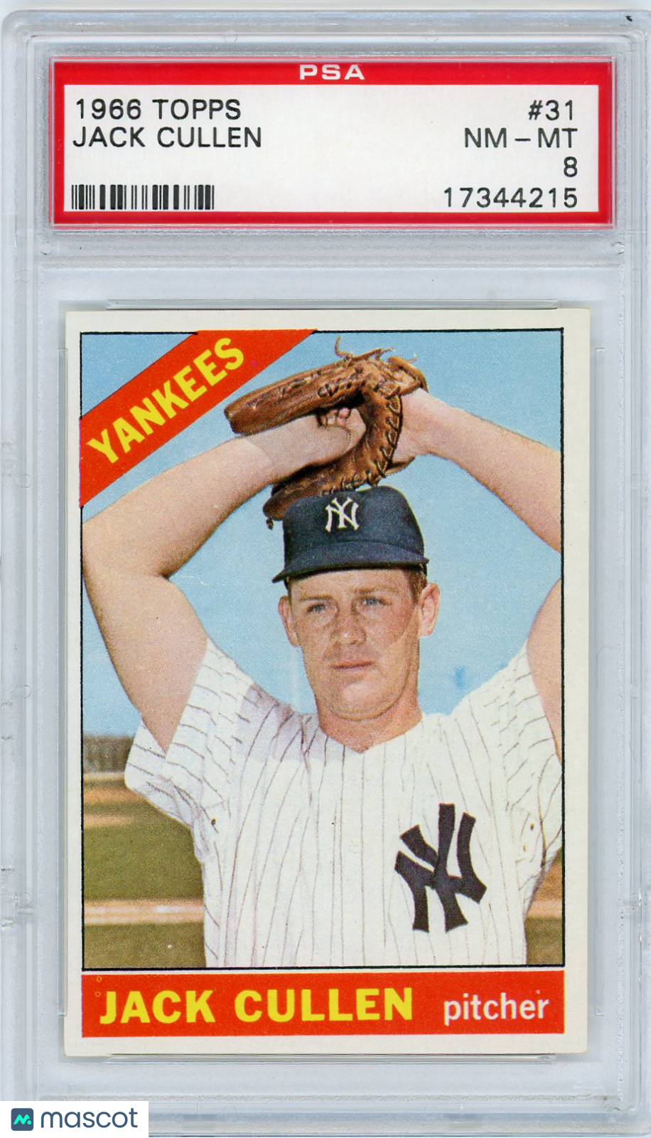 1966 Topps Jack Cullen #31 PSA 8