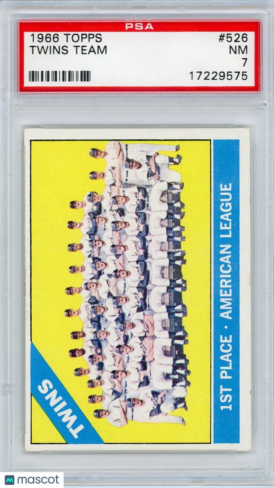1966 Topps Twins Team #526 PSA 7