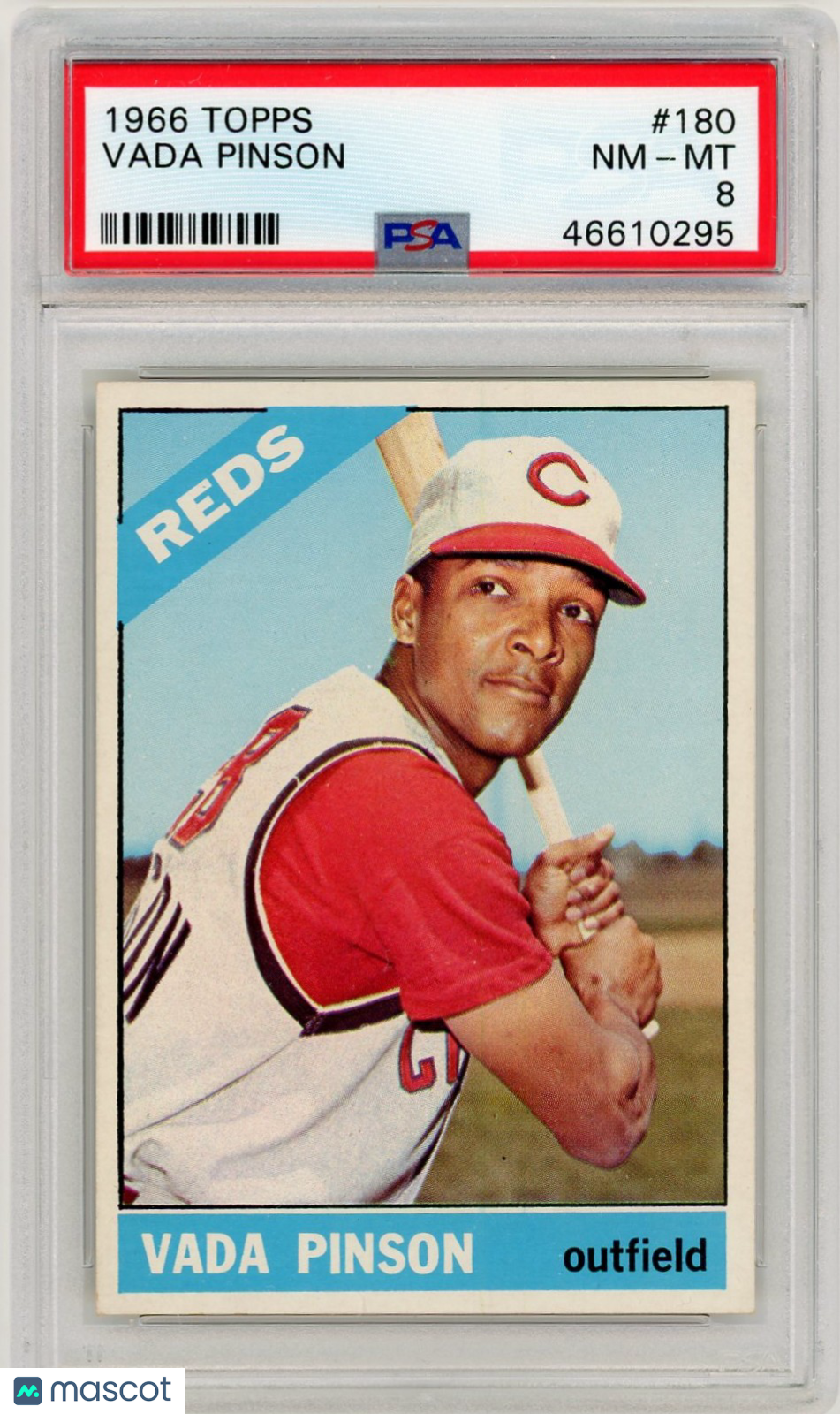 1966 Topps Vada Pinson #180 PSA 8