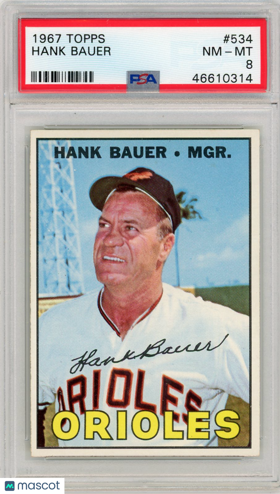 1967 Topps Hank Bauer #534 PSA 8