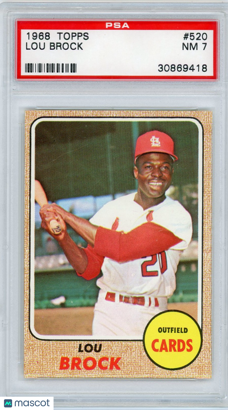 1968 Topps Lou Brock #520 PSA 7