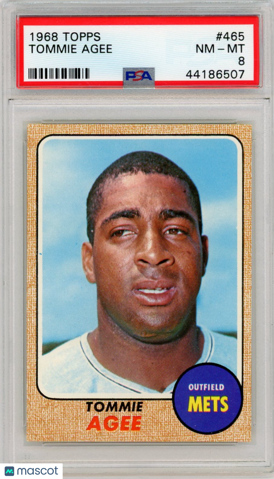 1968 Topps Tommie Agee #465 PSA 8