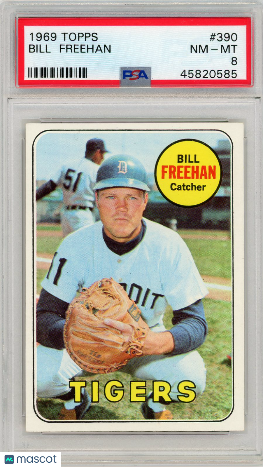 1969 Topps Bill Freehan #390 PSA 8