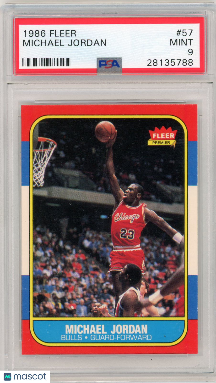 1986 Fleer Michael Jordan #57 PSA 9