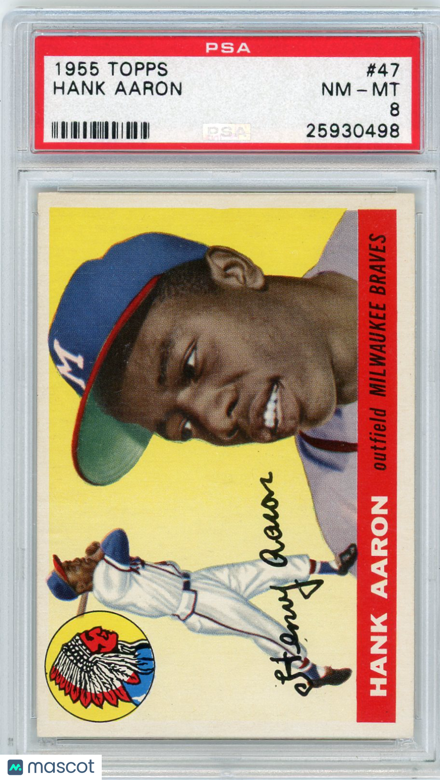 1955 Topps Hank Aaron #47 PSA 8