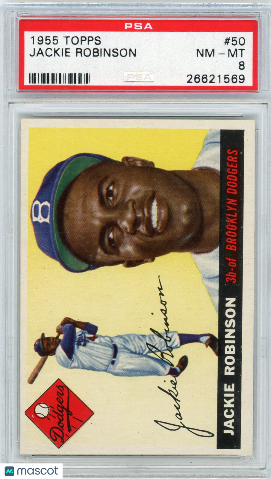 1955 Topps Jackie Robinson #50 PSA 8