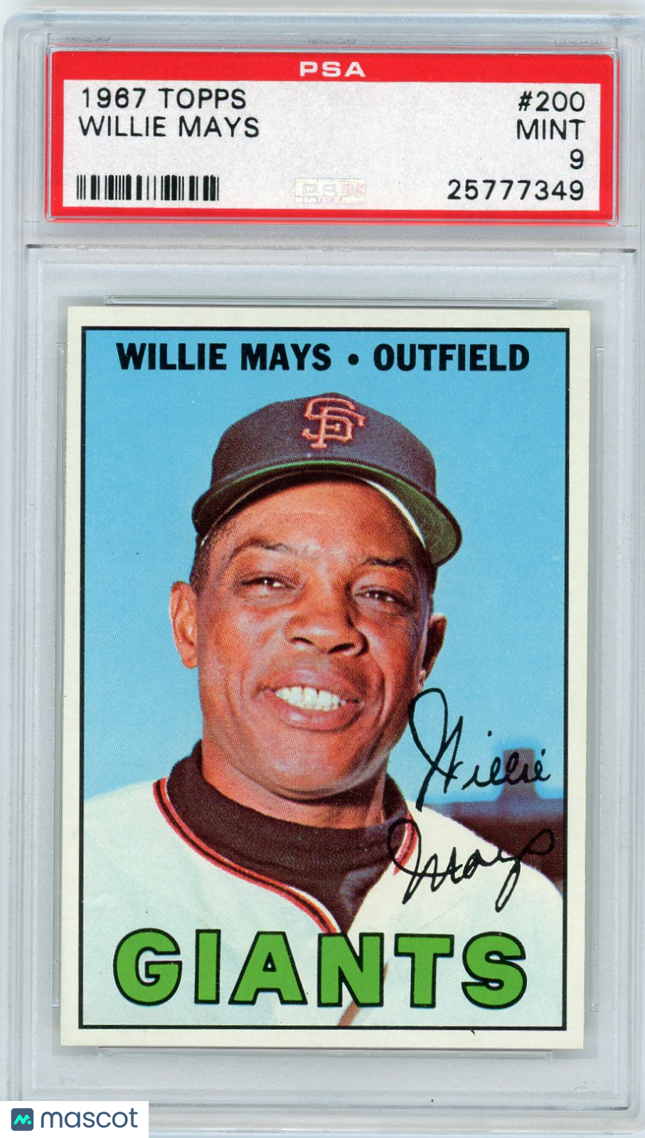 1967 Topps Willie Mays #200 PSA 9