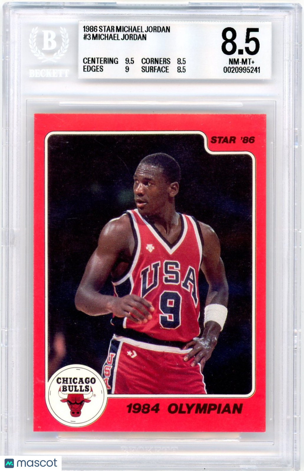 1986 Star Michael Jordan Michael Jordan #3 BGS 8.5