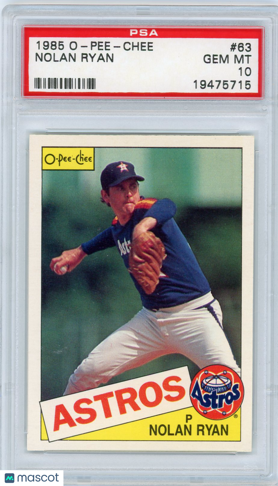 1985 O-Pee-Chee Nolan Ryan #63 PSA 10