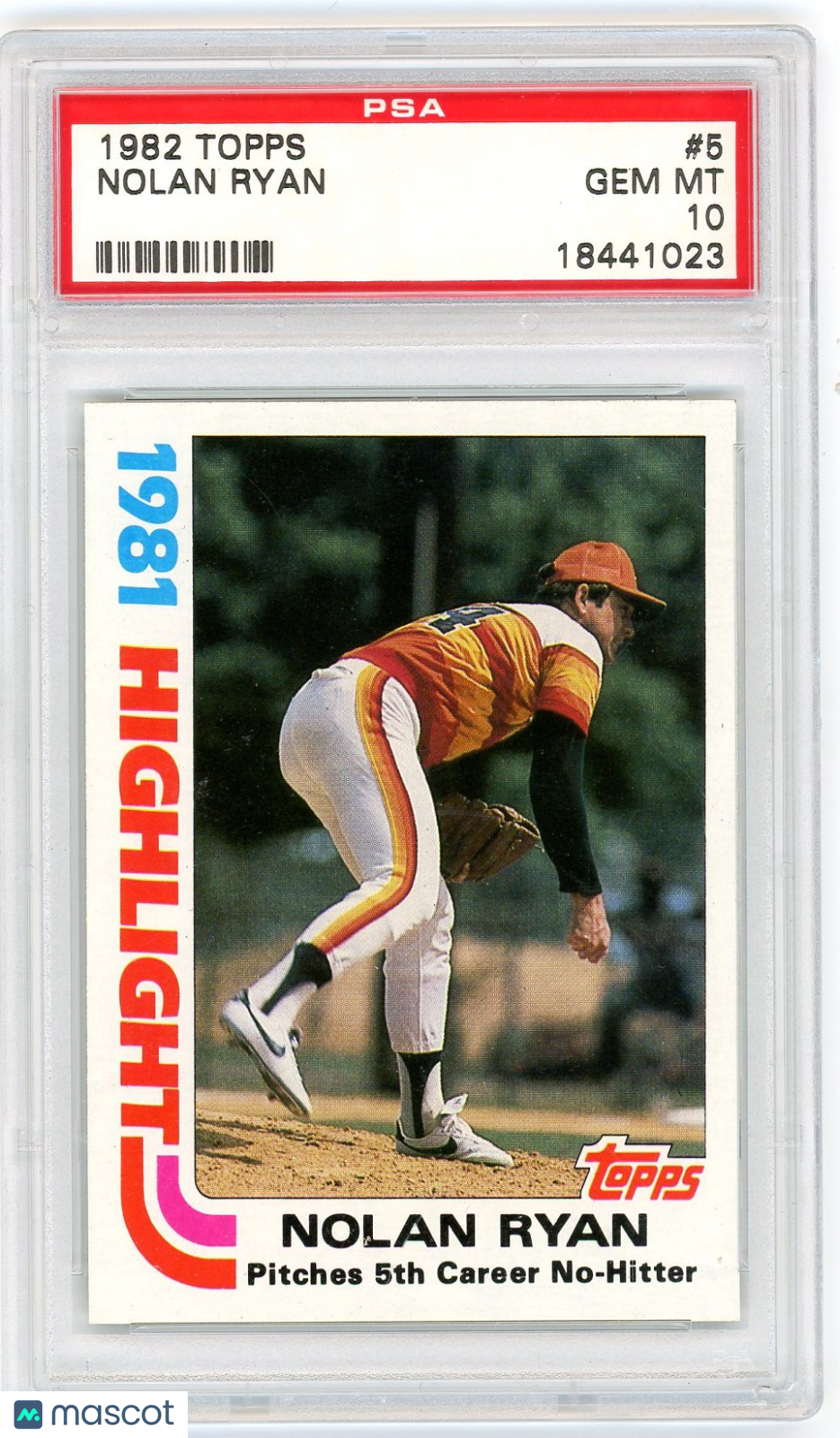 1982 Topps Nolan Ryan #5 PSA 10