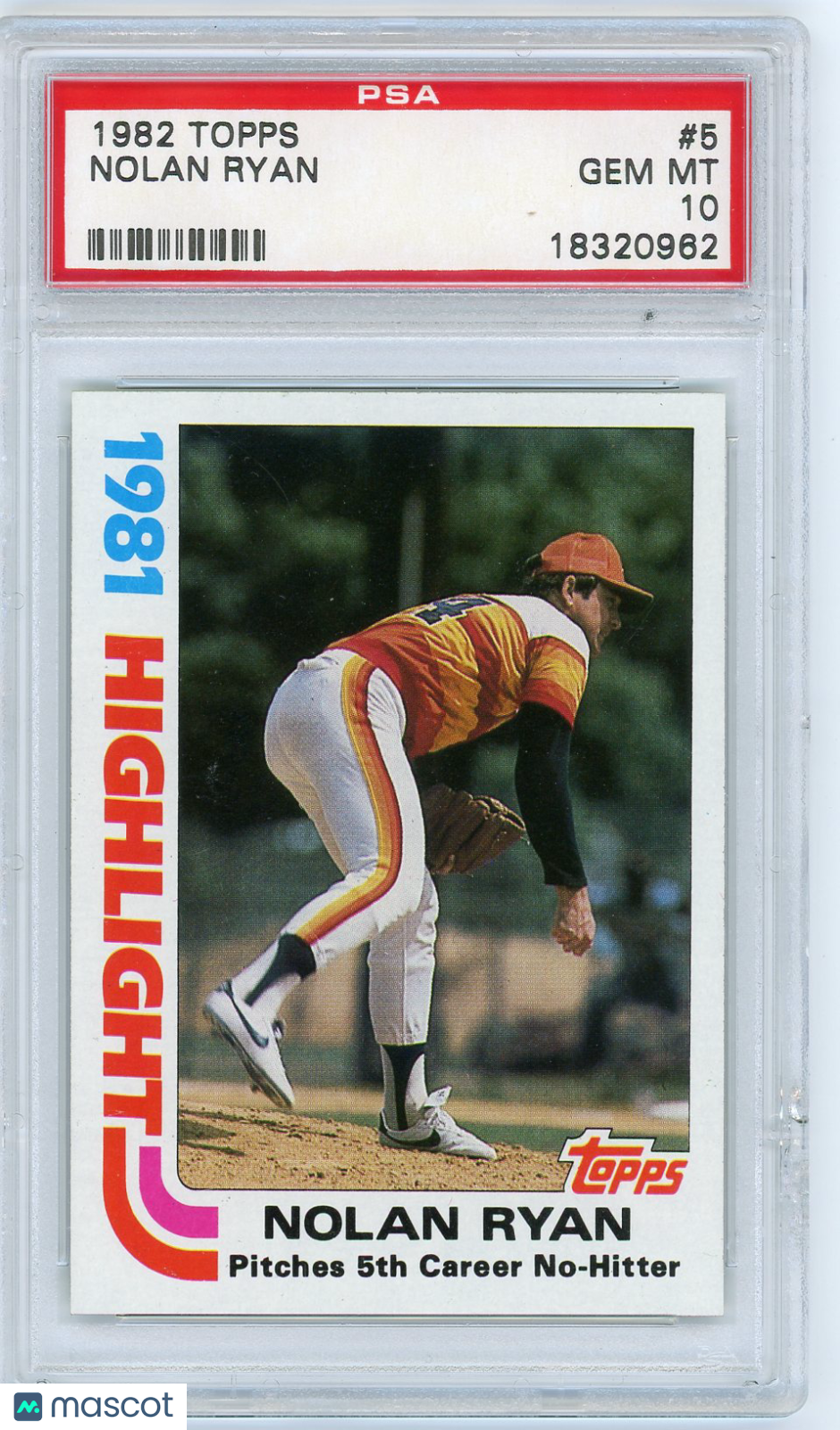 1982 Topps Nolan Ryan #5 PSA 10