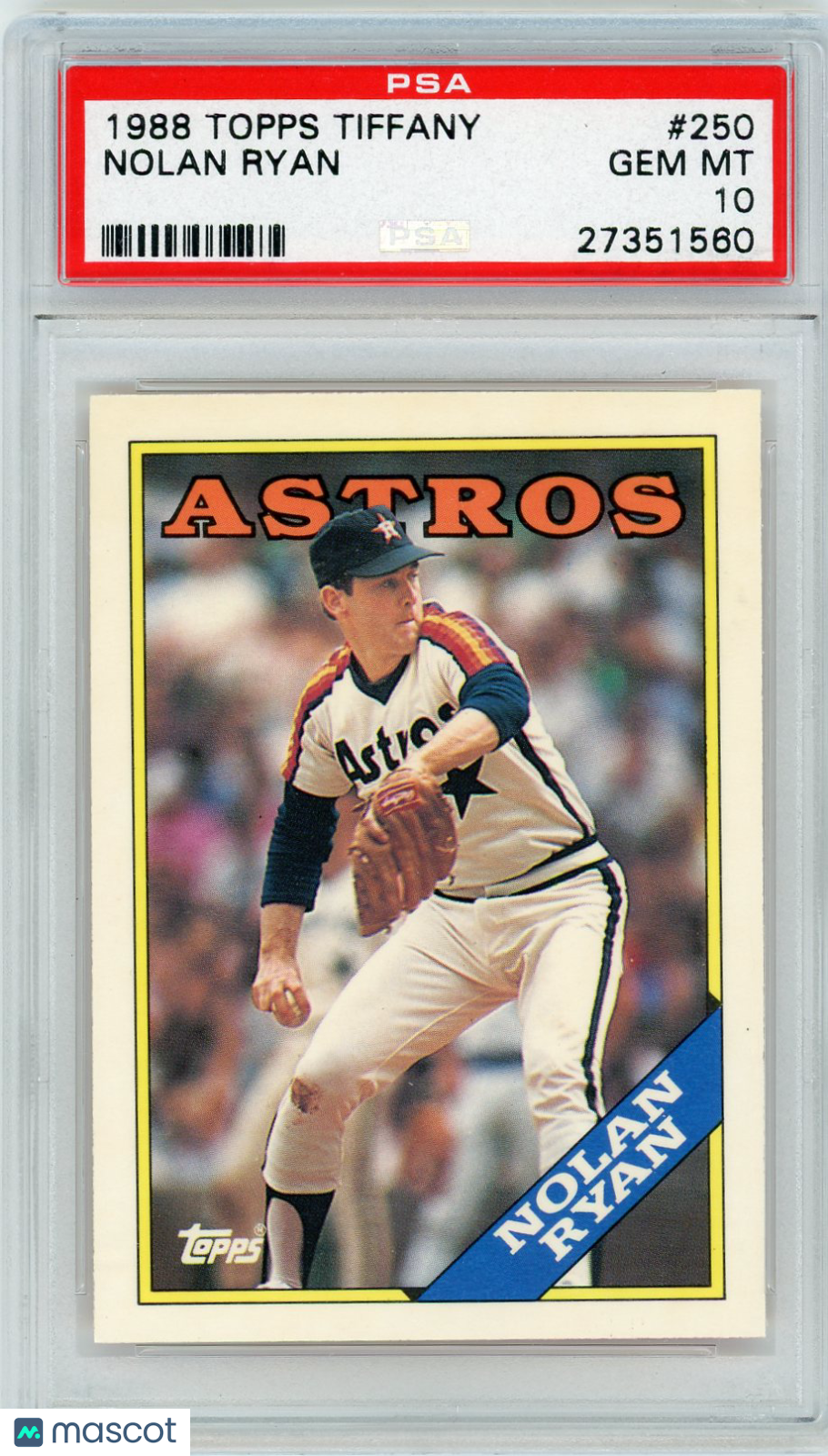 1988 Topps Tiffany Nolan Ryan #250 PSA 10