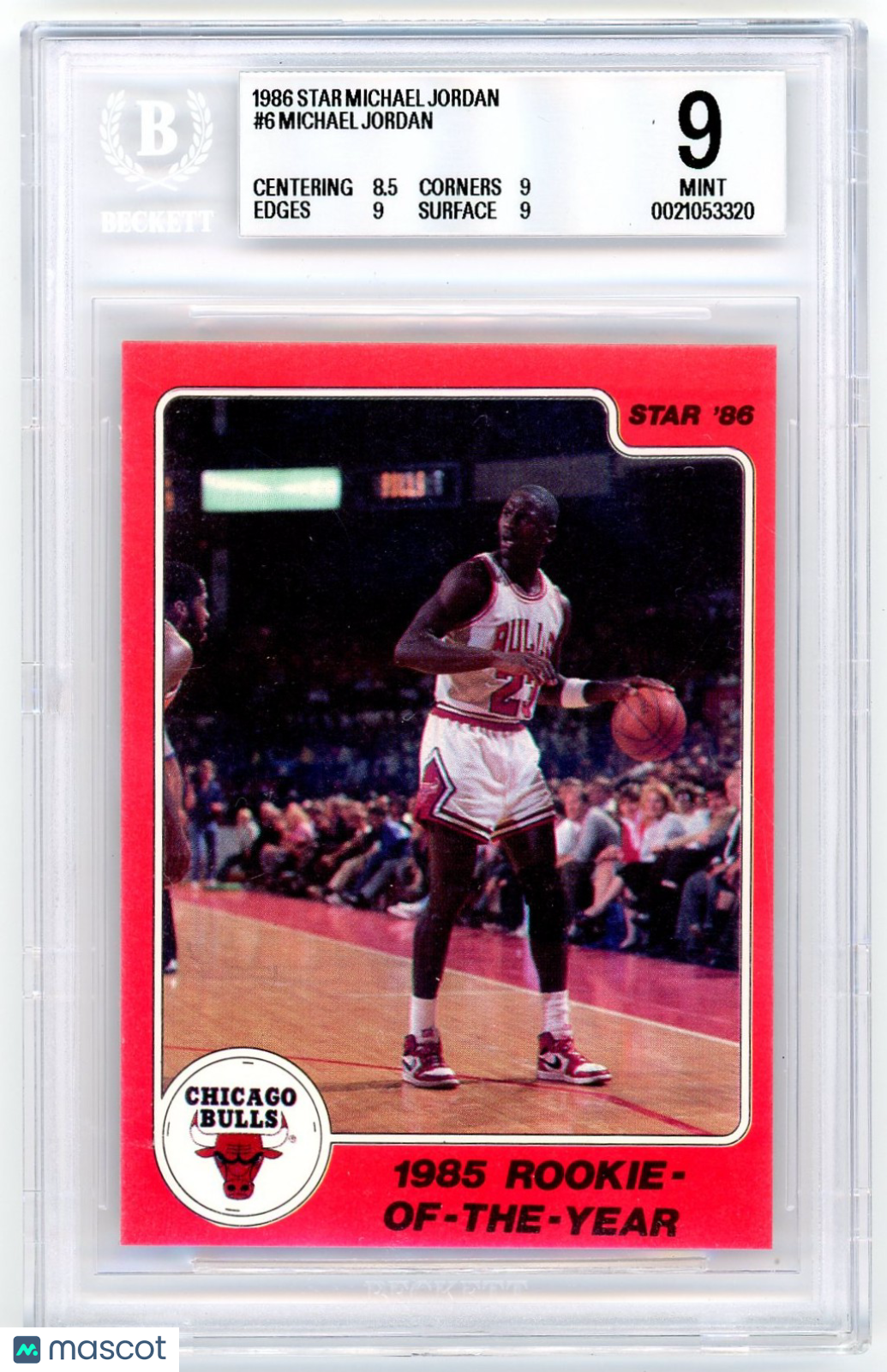 1986 Star Michael Jordan Michael Jordan #6 BGS 9