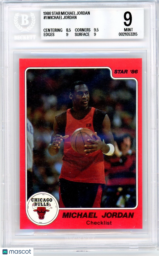 1986 Star Michael Jordan Michael Jordan #1 BGS 9