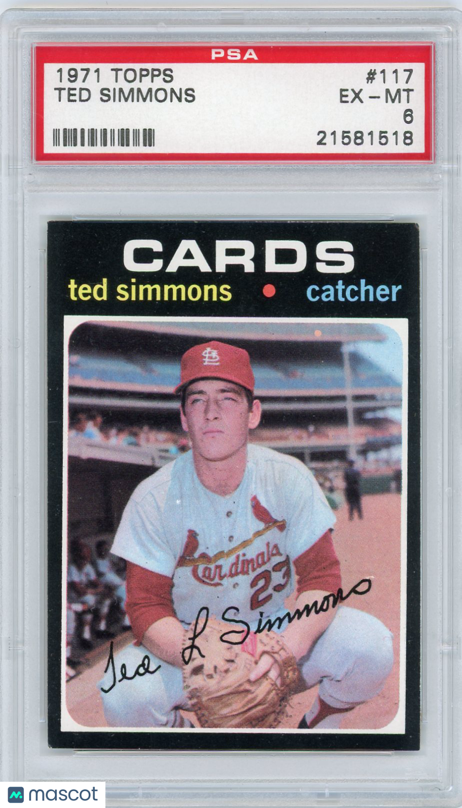 1971 Topps Ted Simmons #117 PSA 6