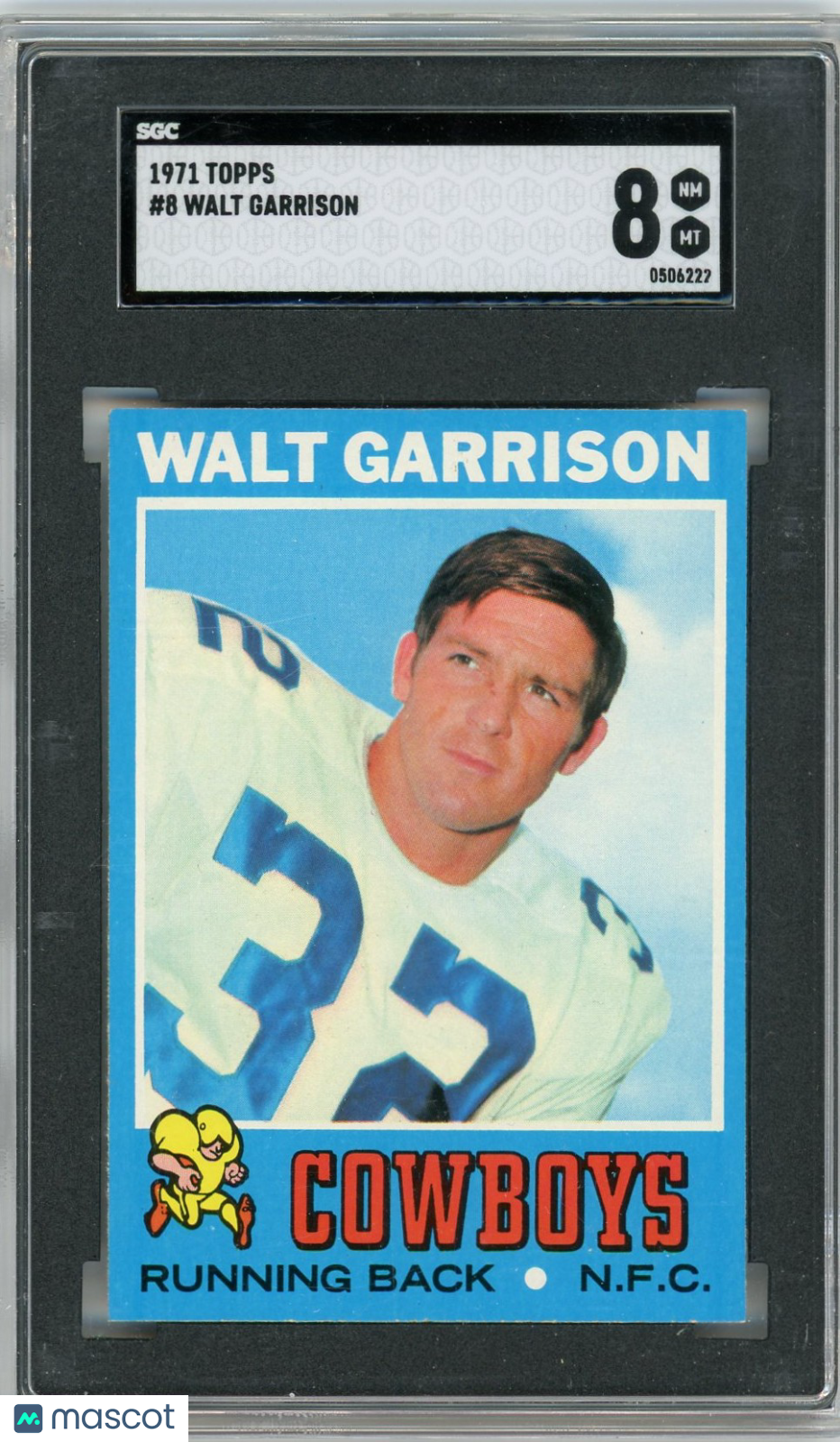 1971 Topps Walt Garrison #8 SGC 8