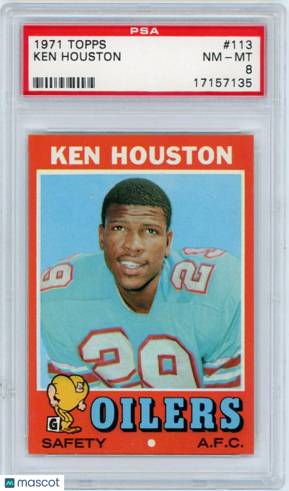 1971 Topps Ken Houston #113 PSA 8