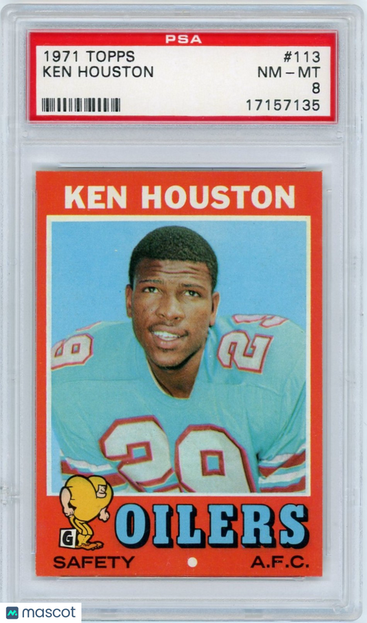 1971 Topps Ken Houston #113 PSA 8