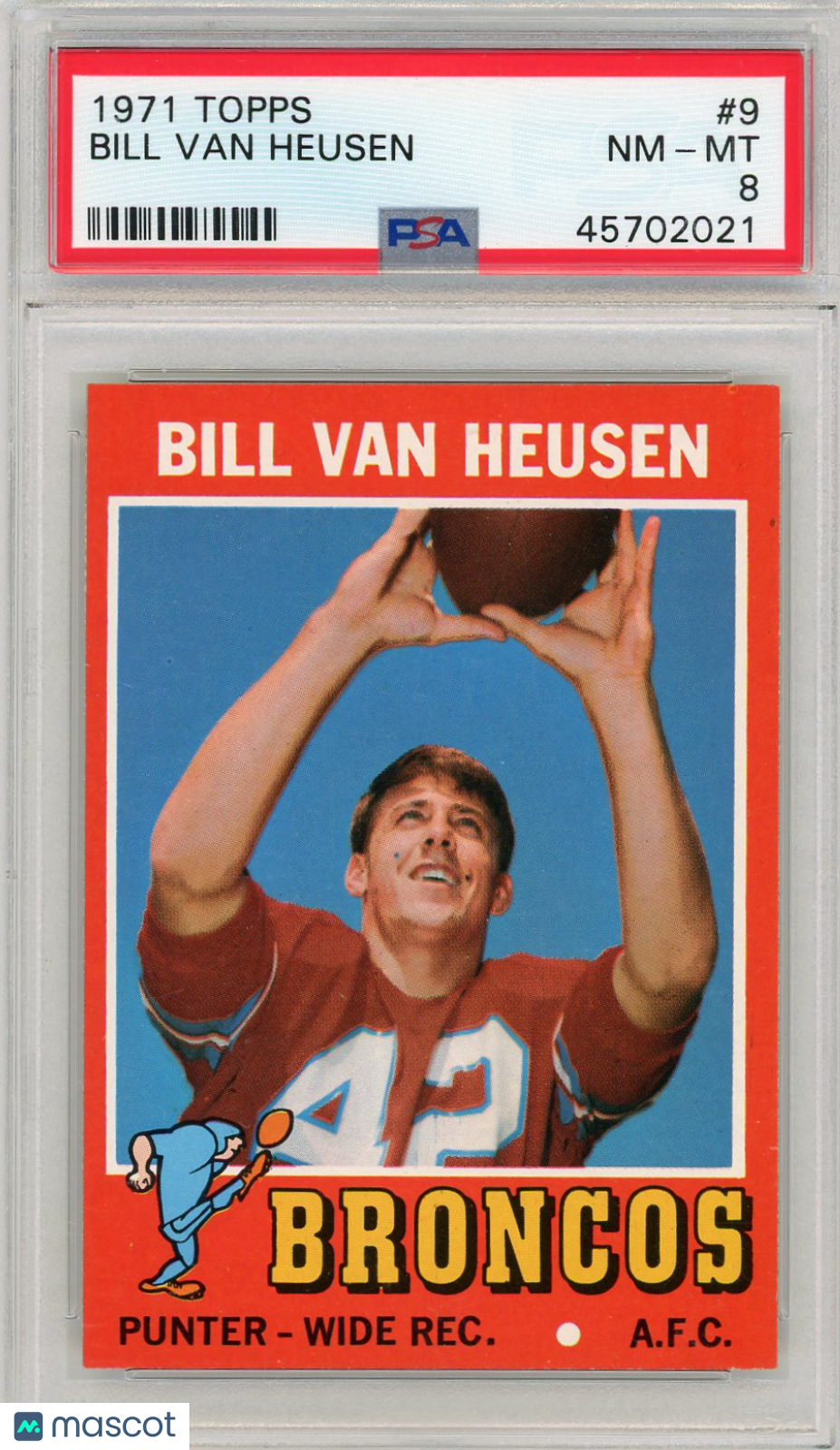 1971 Topps Bill Van Heusen #9 PSA 8