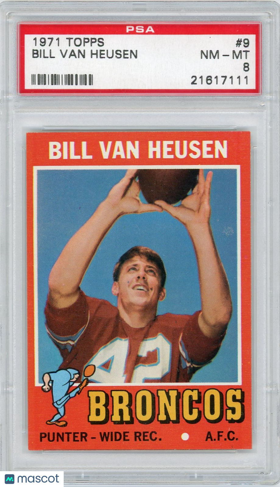 1971 Topps Bill Van Heusen #9 PSA 8