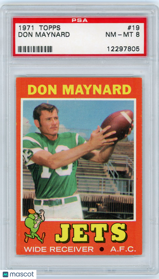 1971 Topps Don Maynard #19 PSA 8