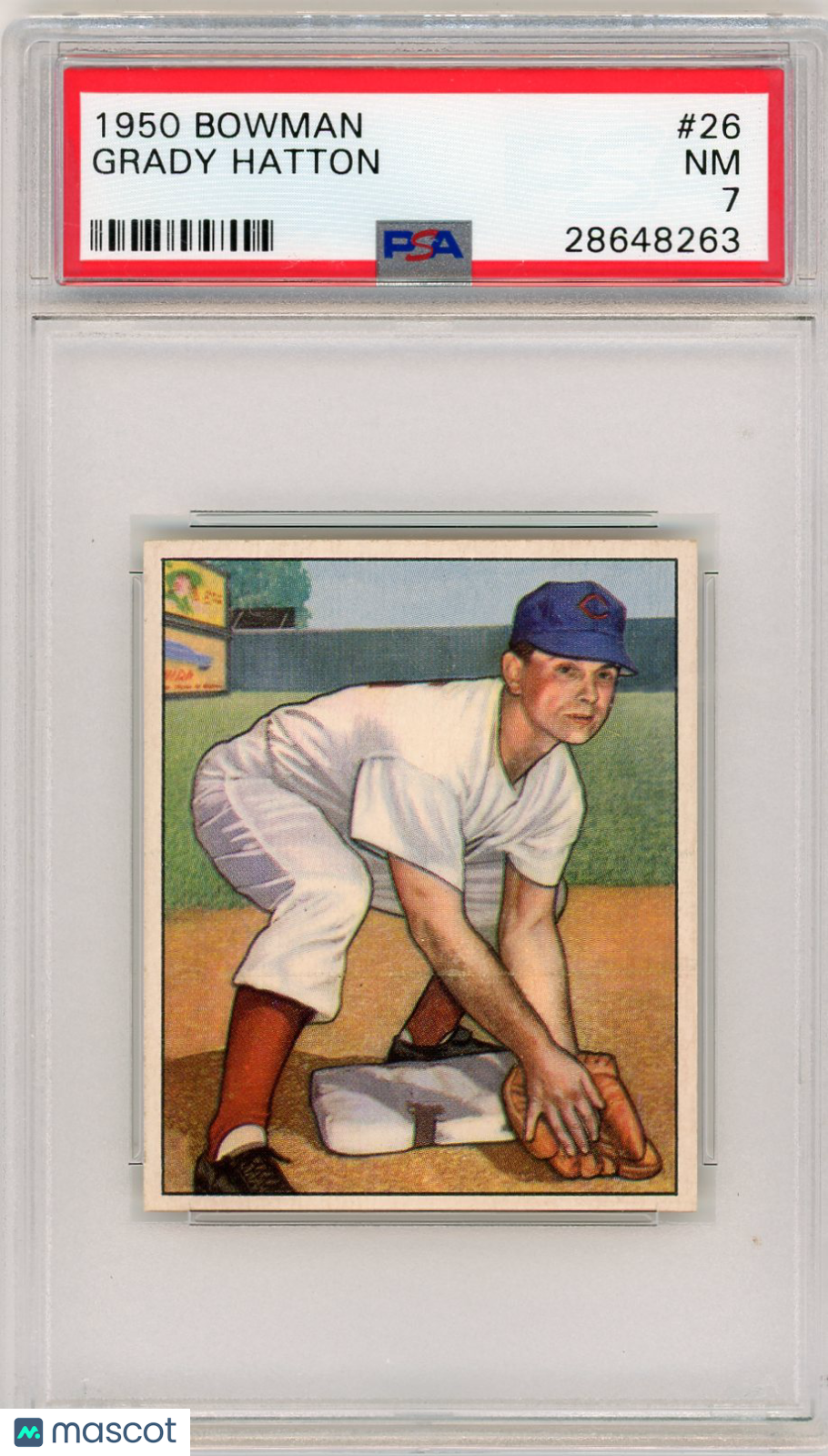 1950 Bowman Grady Hatton #26 PSA 7