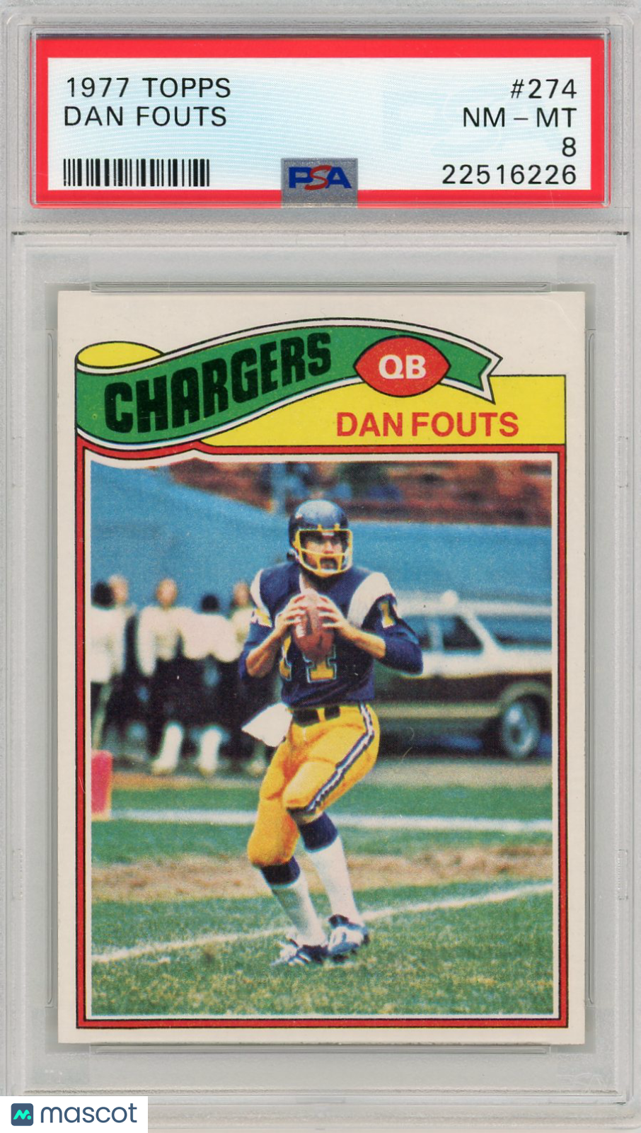 1977 Topps Dan Fouts #274 PSA 8
