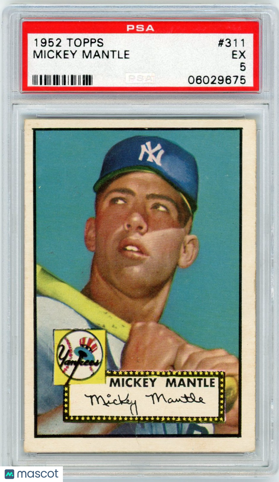 1952 Topps Mickey Mantle #311 PSA 5