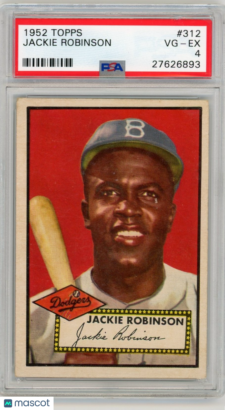 1952 Topps Jackie Robinson #312 PSA 4