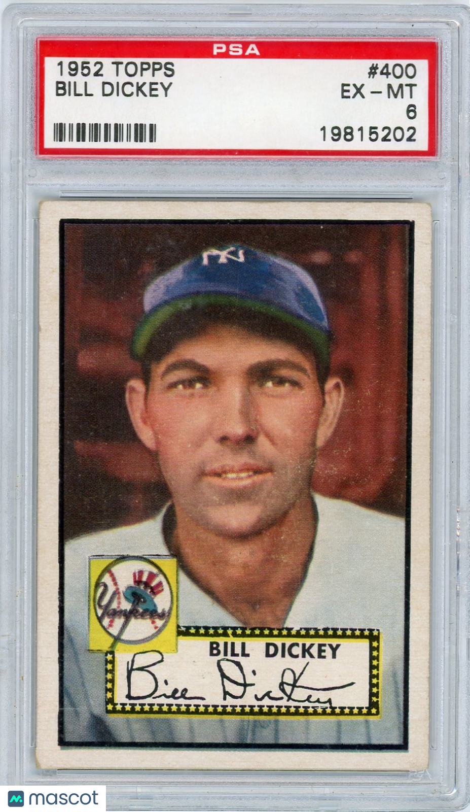1952 Topps Bill Dickey #400 PSA 6