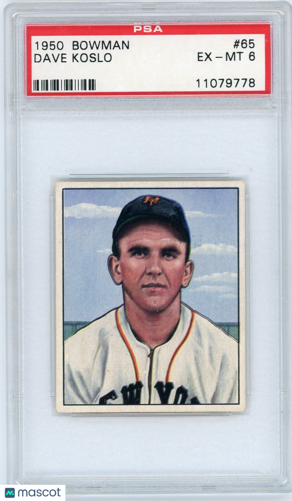 1950 Bowman Dave Koslo #65 PSA 6