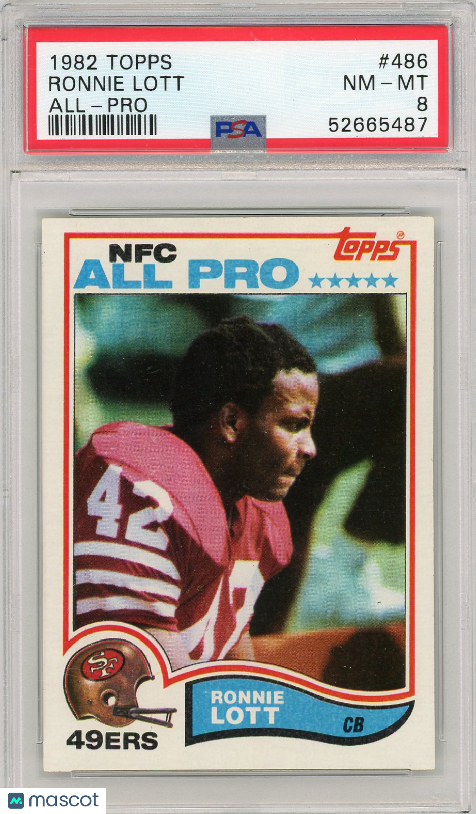 1982 Topps Ronnie Lott #486 All Pro PSA 8
