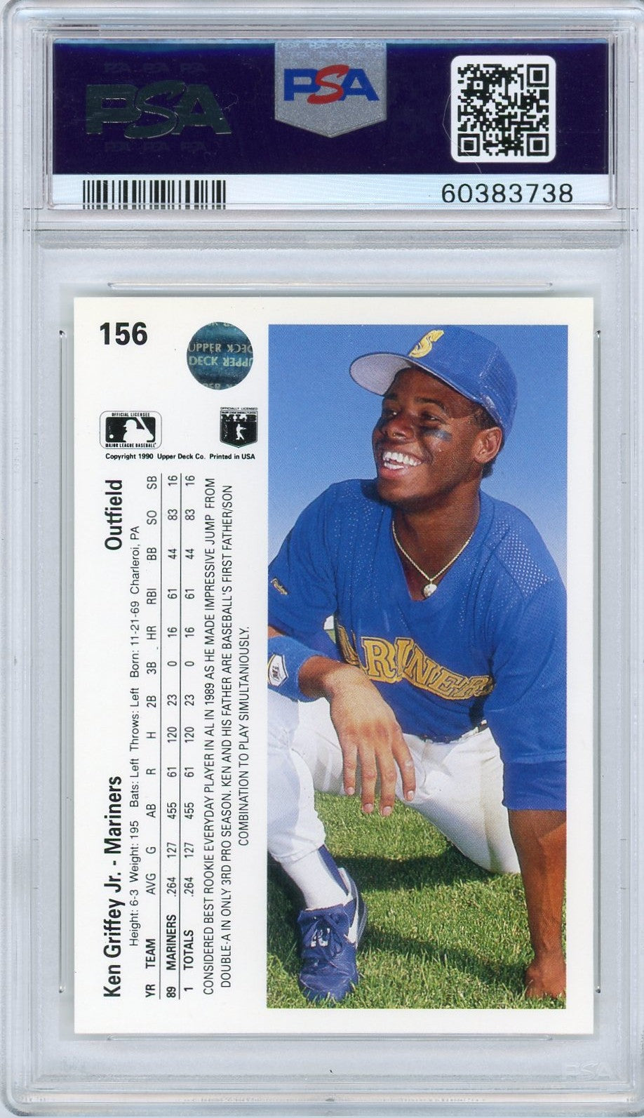 1990 Upper Deck Ken Griffey JR. #156 PSA 10