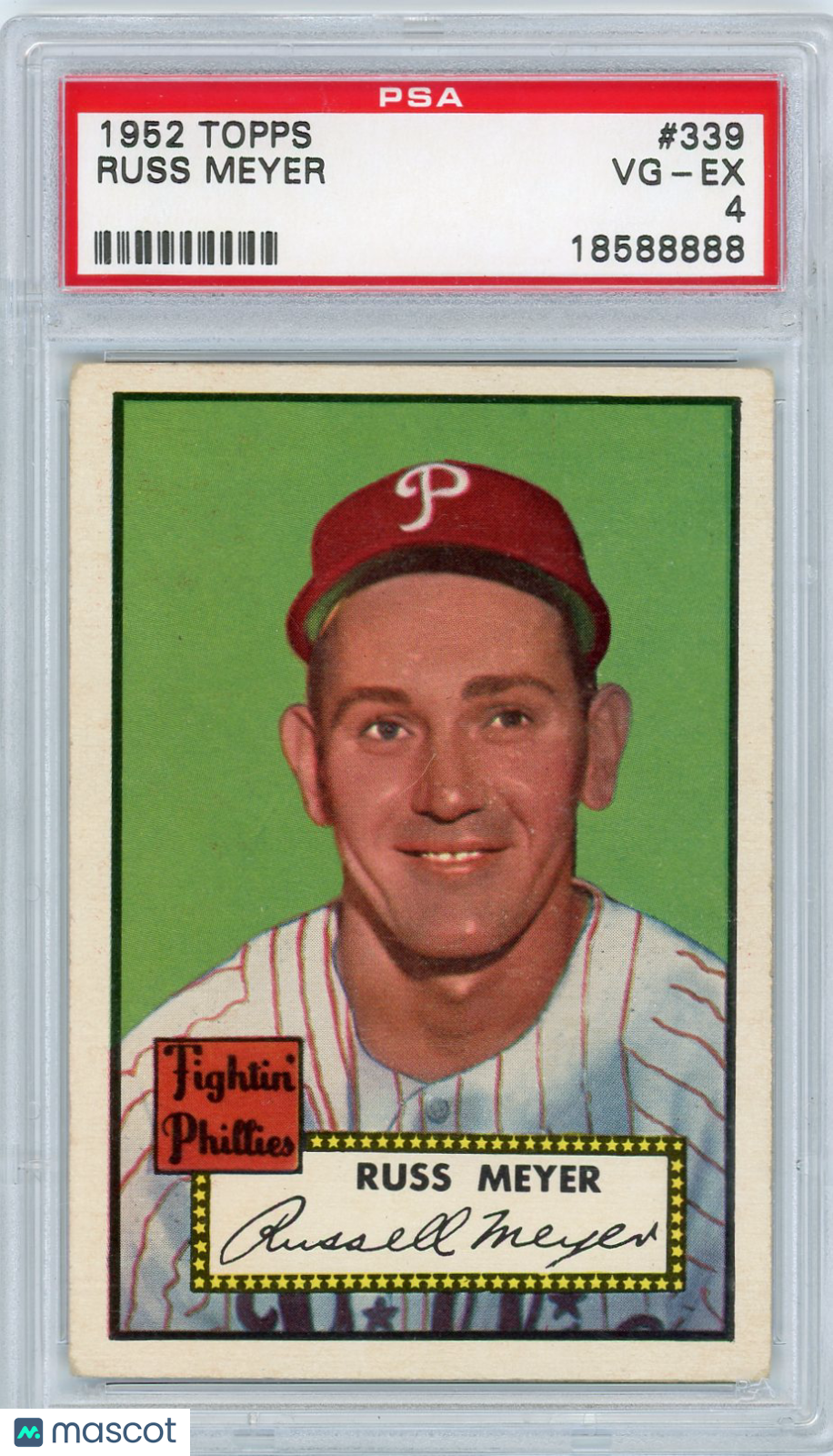 1952 Topps Russ Meyer #339 PSA 4