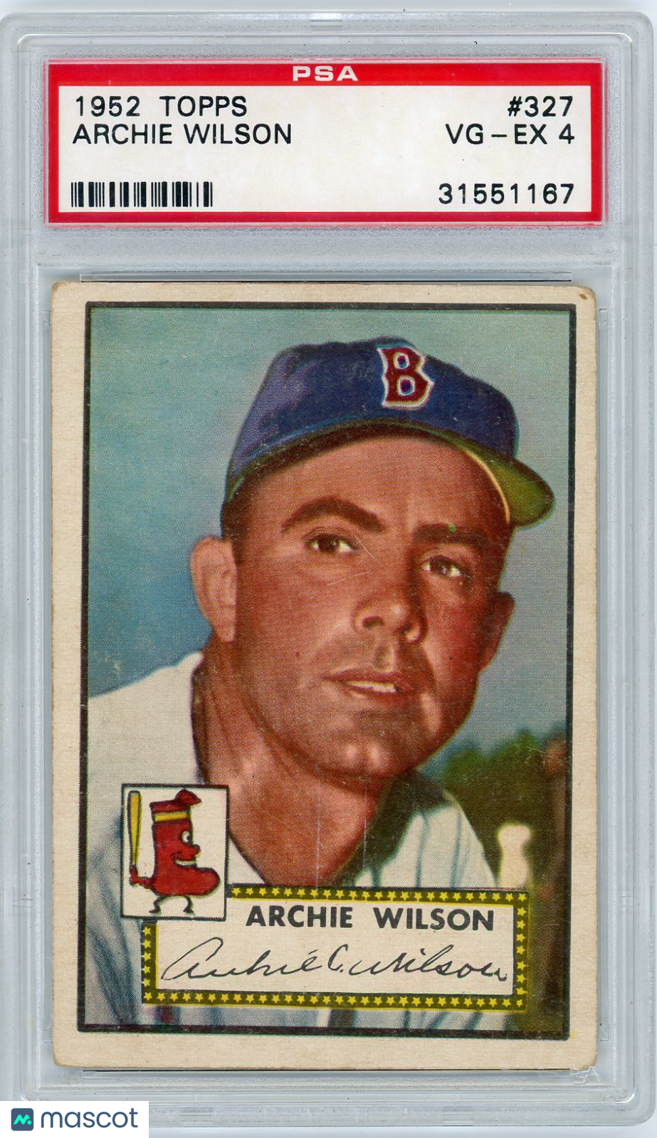 1952 Topps Archie Wilson #327 PSA 4