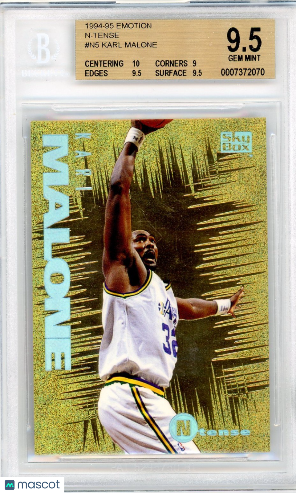 1994-95 Skybox Emotion Karl Malone #N5 N-Tense BGS 9.5