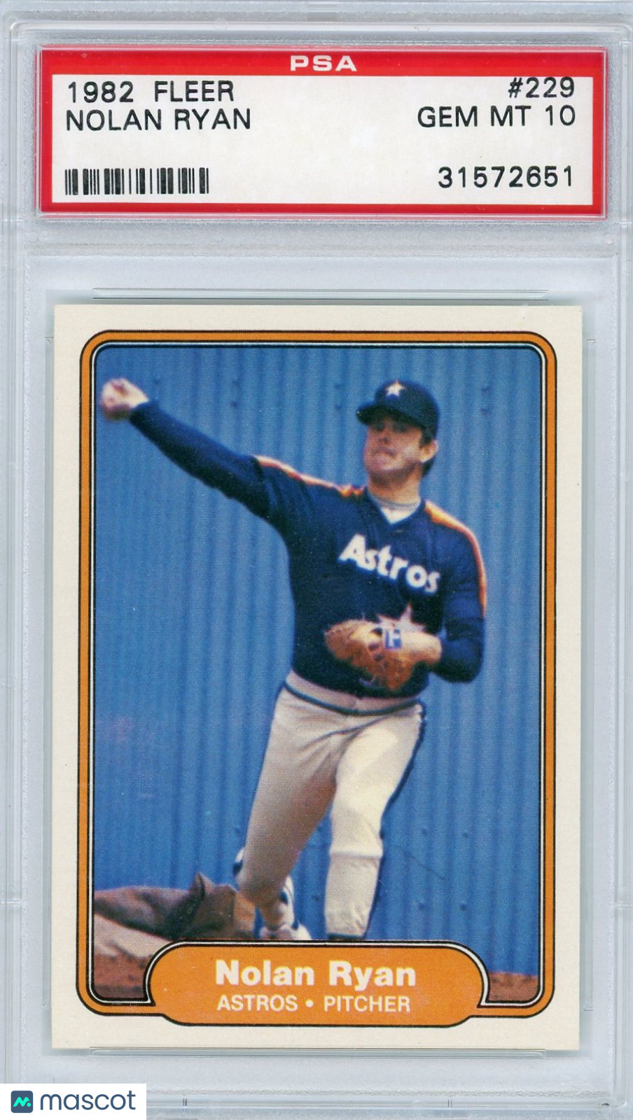 1982 Fleer Nolan Ryan #229 PSA 10