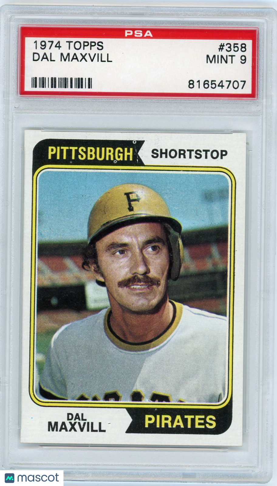 1974 Topps Dal Maxvill #358 PSA 9