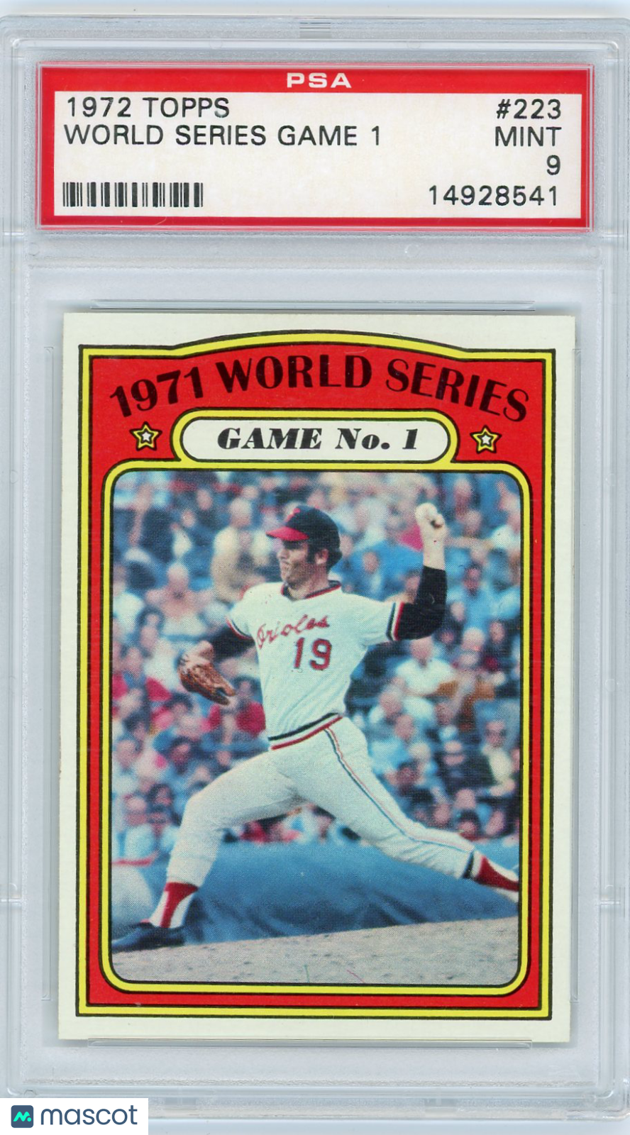 1972 Topps World Series Game 1 #223 PSA 9