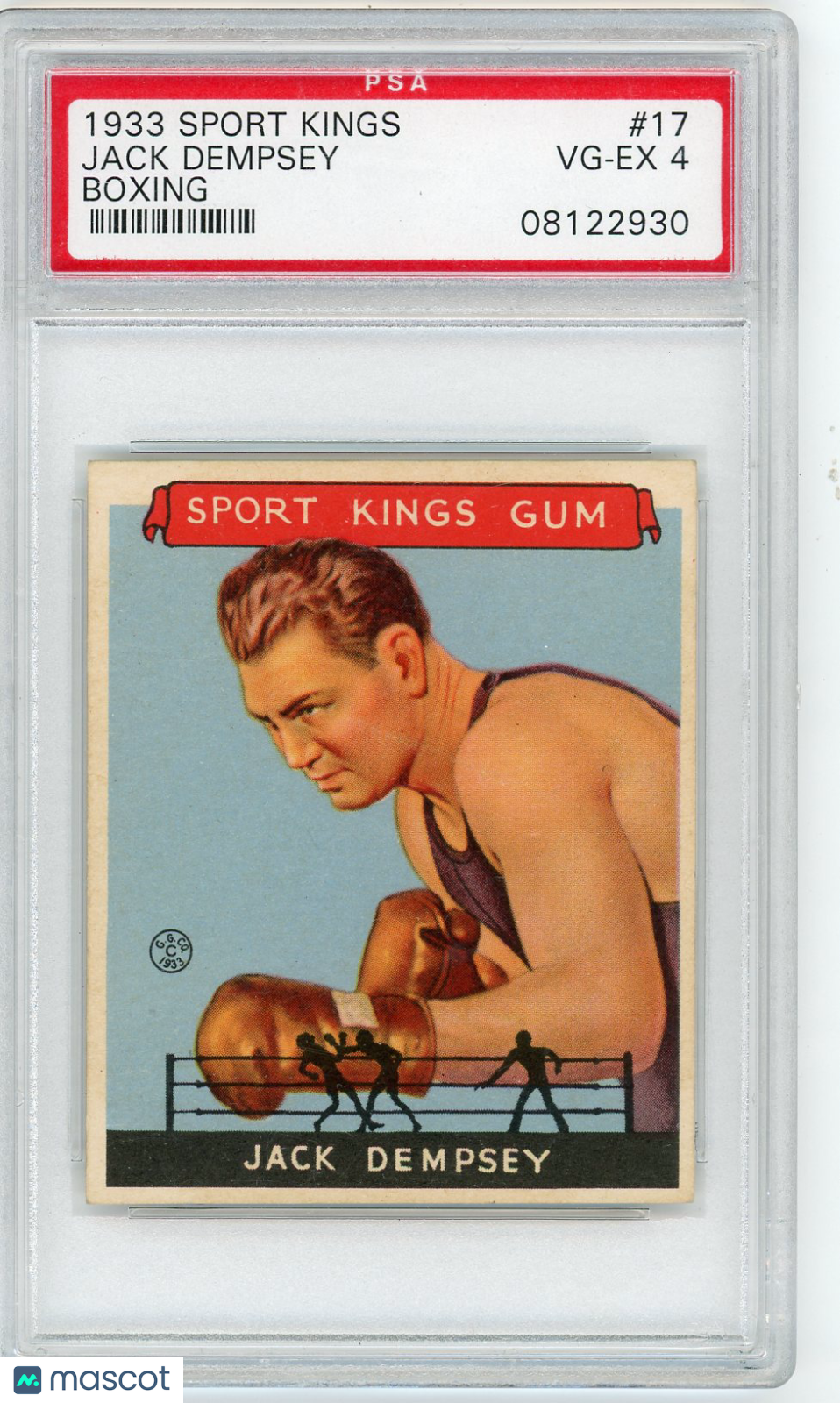 1933 Sport Kings Jack Dempsey #17 Boxing PSA 4