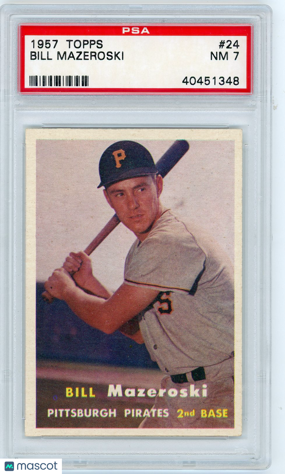 1957 Topps Bill Mazeroski #24 PSA 7