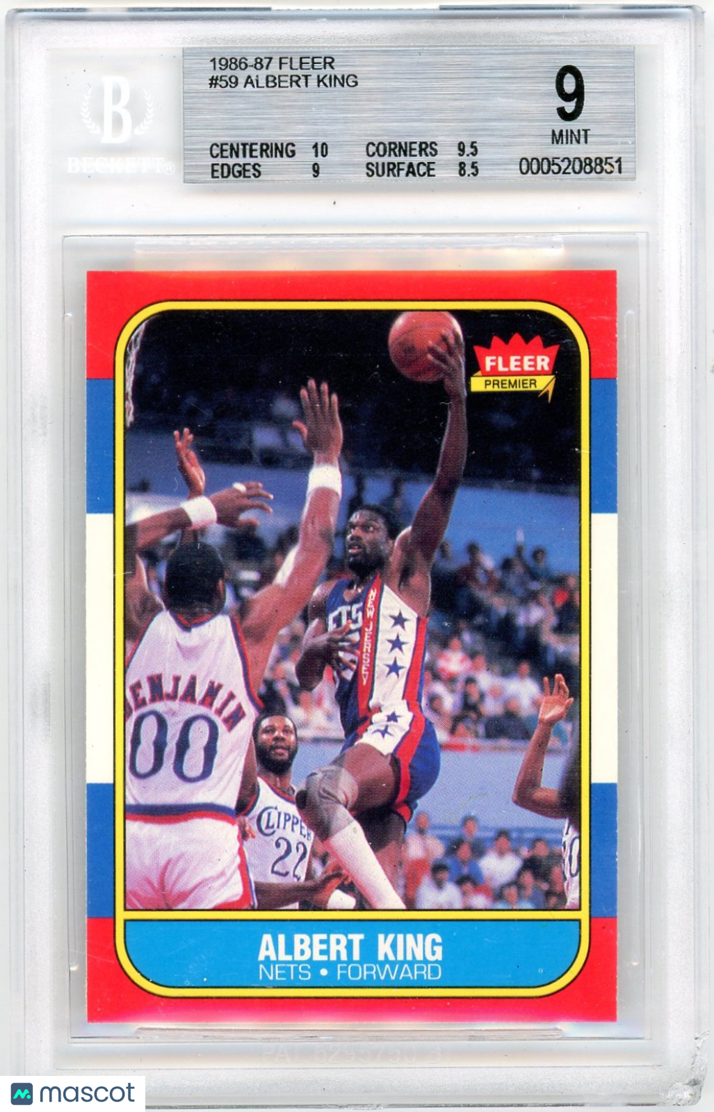 1986 Fleer Albert King #59 BGS 9