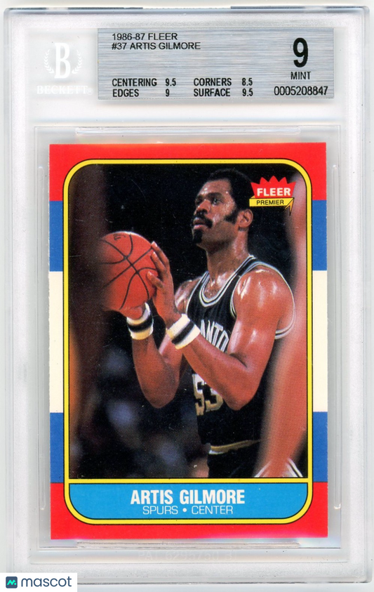 1986 Fleer Artis Gilmore #37 BGS 9