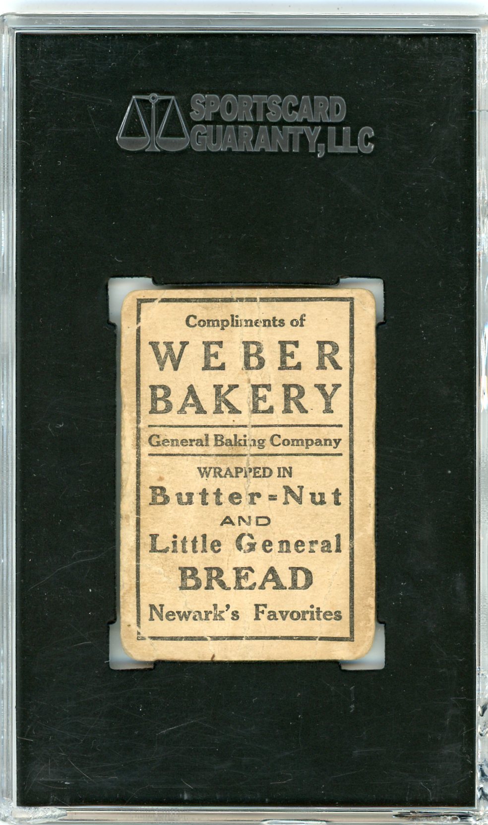 1911 Weber Bakery (D304) Honus Wagner SGC 1