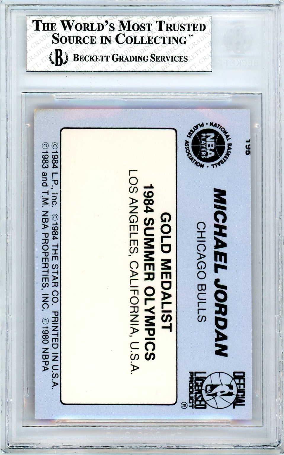 1984-85 Star Michael Jordan #195 BGS 8