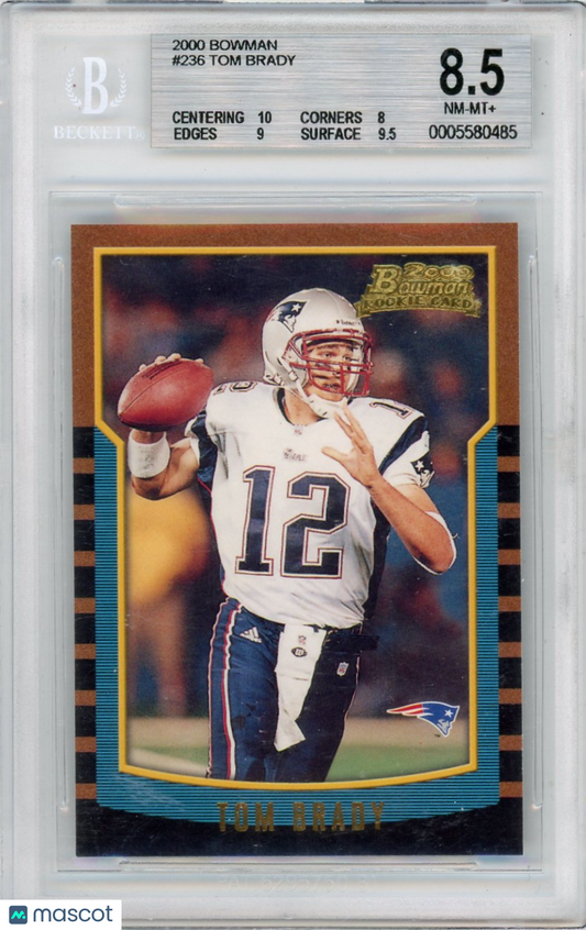 2000 Bowman Tom Brady #236 BGS 8.5