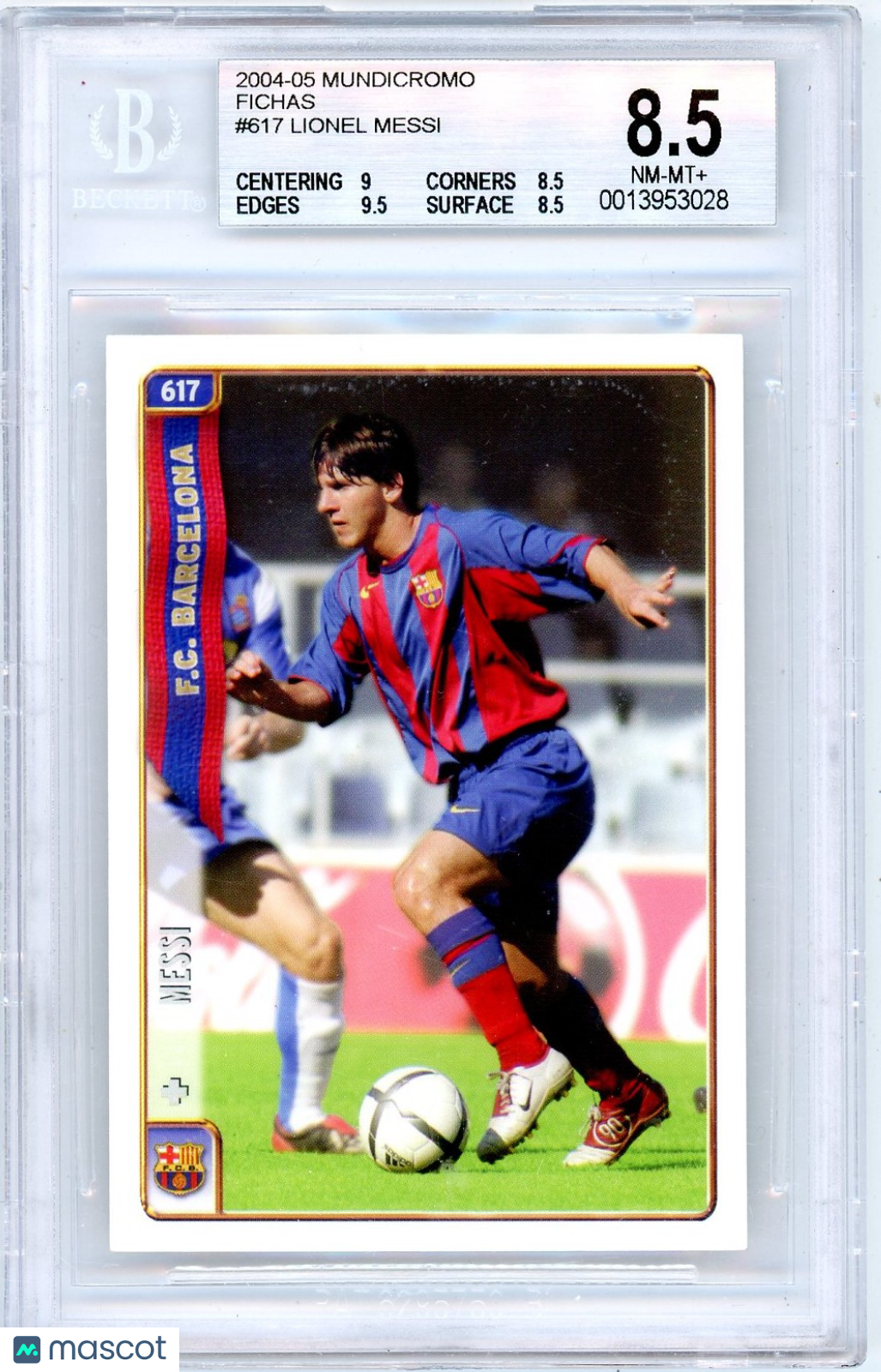 2004-05 MUNDICROMC Lionel Messi #617 Fichas BGS 8.5