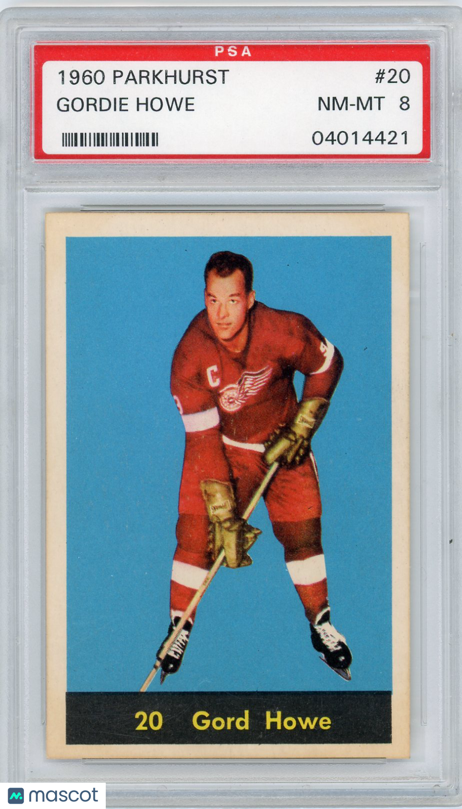 1960 Parkhurst Gordie Howe #20 PSA 8
