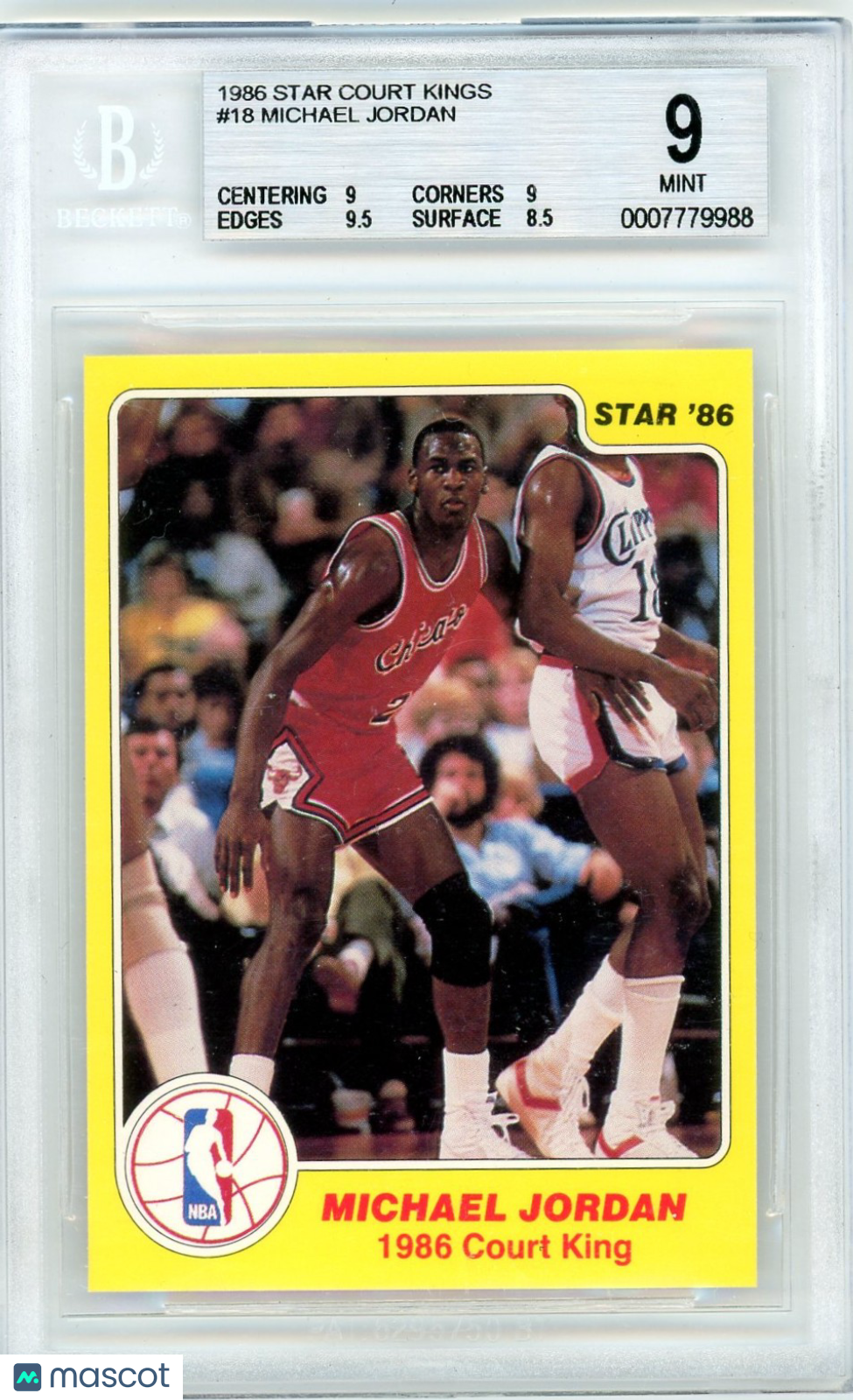 1986 Star Court Kings Michael Jordan #18 BGS 9