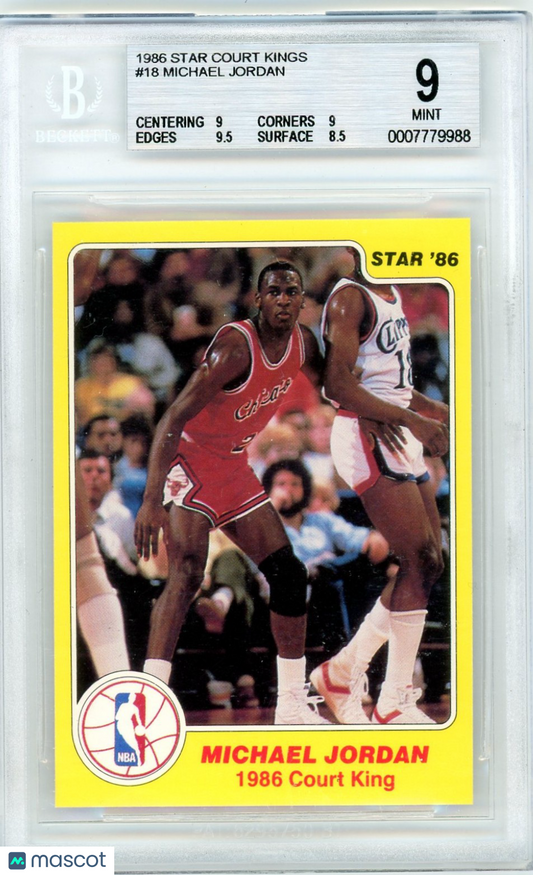 1986 Star Court Kings Michael Jordan #18 BGS 9
